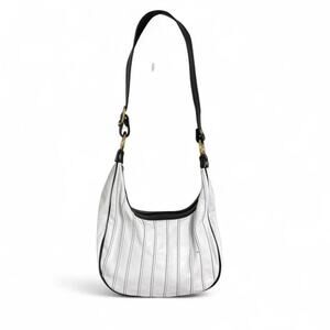 Marino Orlandi White Vintage Genuine Leather Hobo Designer Bag Made In Italy